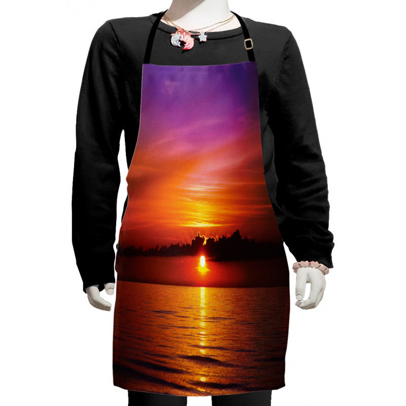 Colorful Beach Sunset Kids Apron