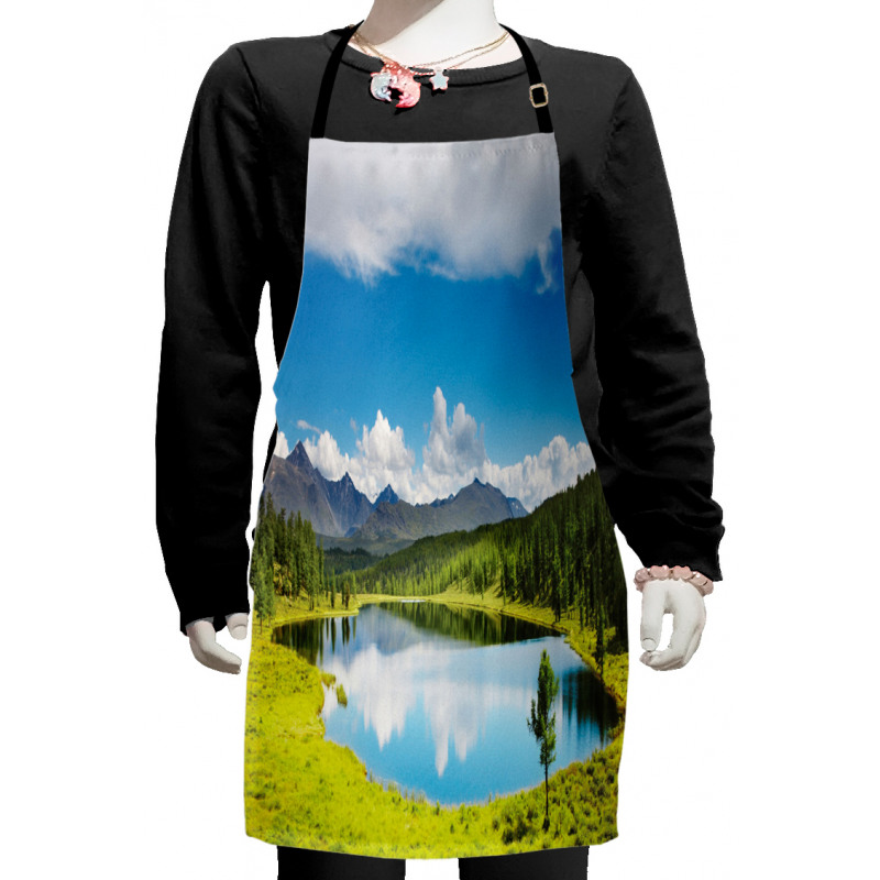 Sky Mountain Landscape Kids Apron