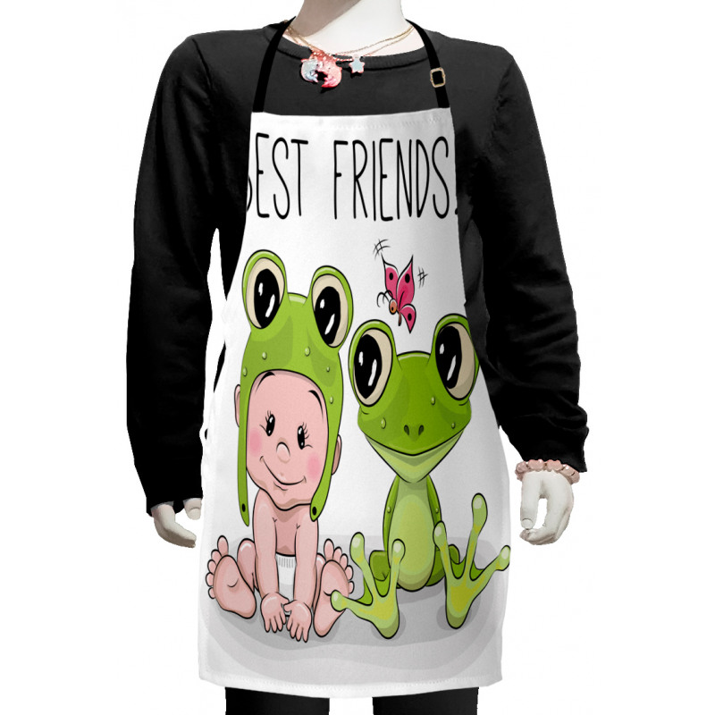 Baby Frog Love Friends Kids Apron