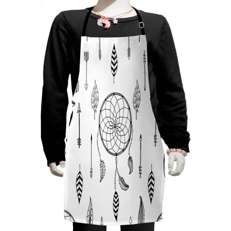 Folk Feathers Arrow Kids Apron