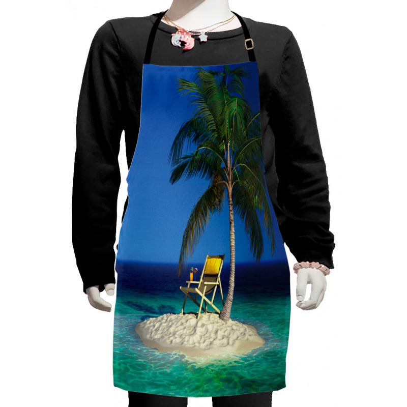 Chair Under a Palm Tree Kids Apron