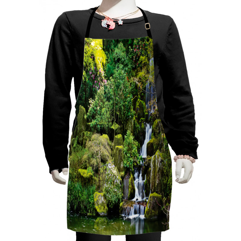 Trees Foliage Rock Garden Kids Apron