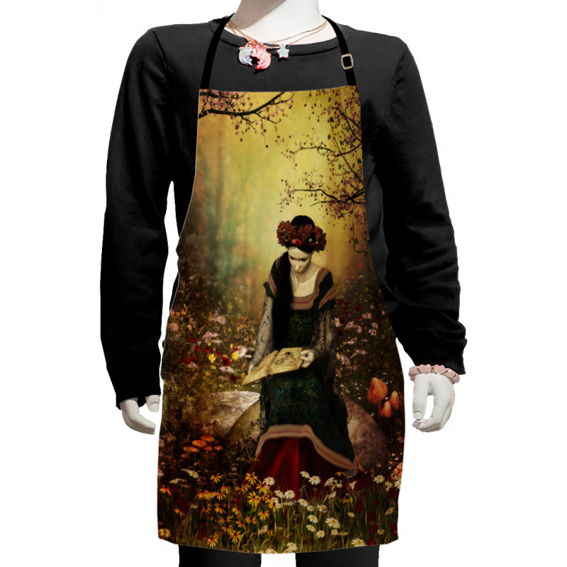 Lady with Book Kids Apron