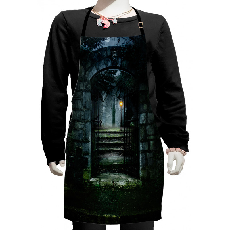 Dark Haunted Castle Kids Apron