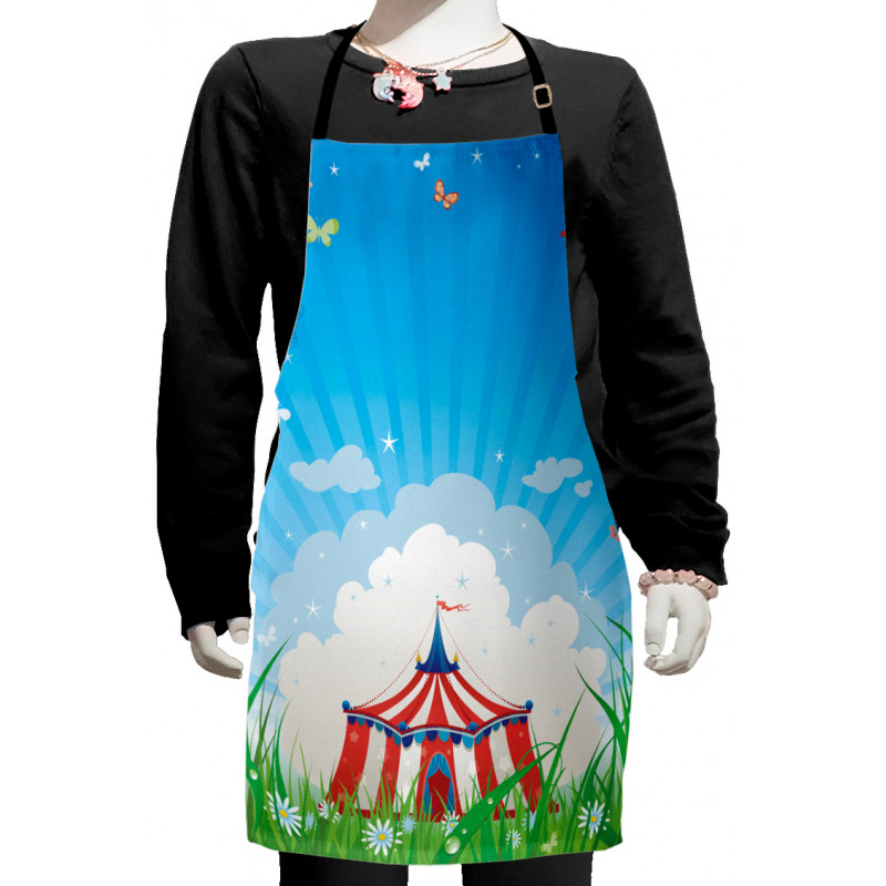 Circus Tent with Clouds Kids Apron