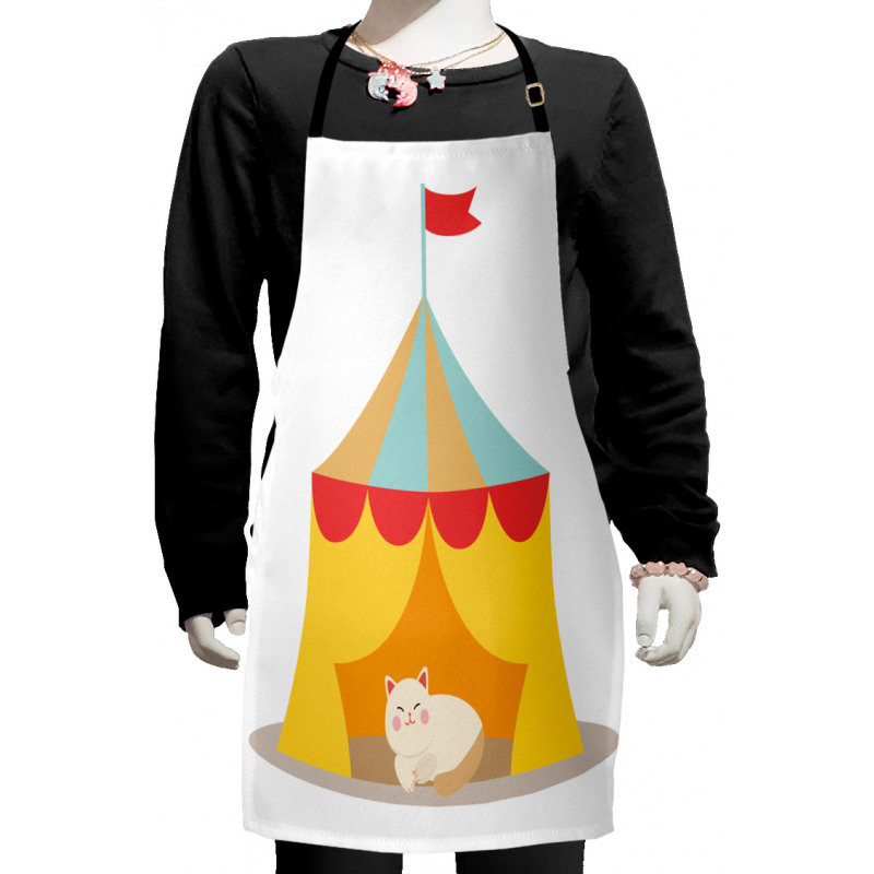 Furry Cat in a Circus Kids Apron