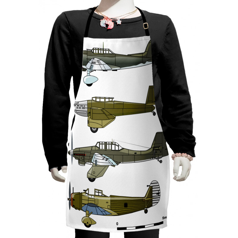 Old Dive Planes Jets Kids Apron