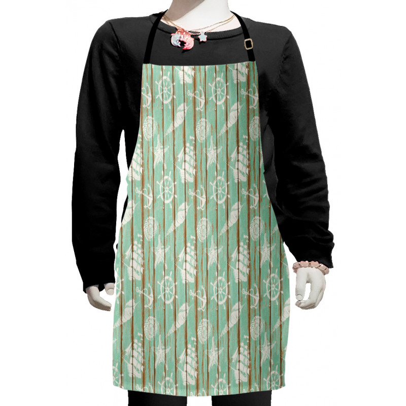 Mint Seashell Sailing Kids Apron