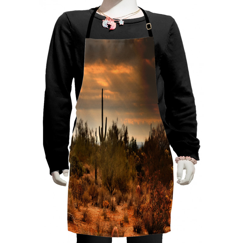 Dramatic Shady Desert Kids Apron