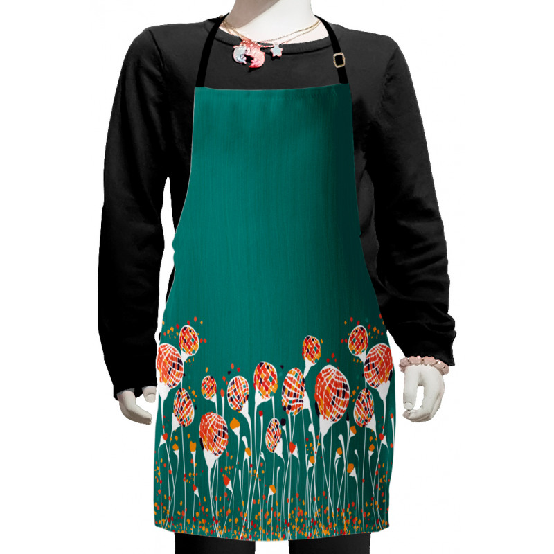 Modern Spring Flowers Kids Apron