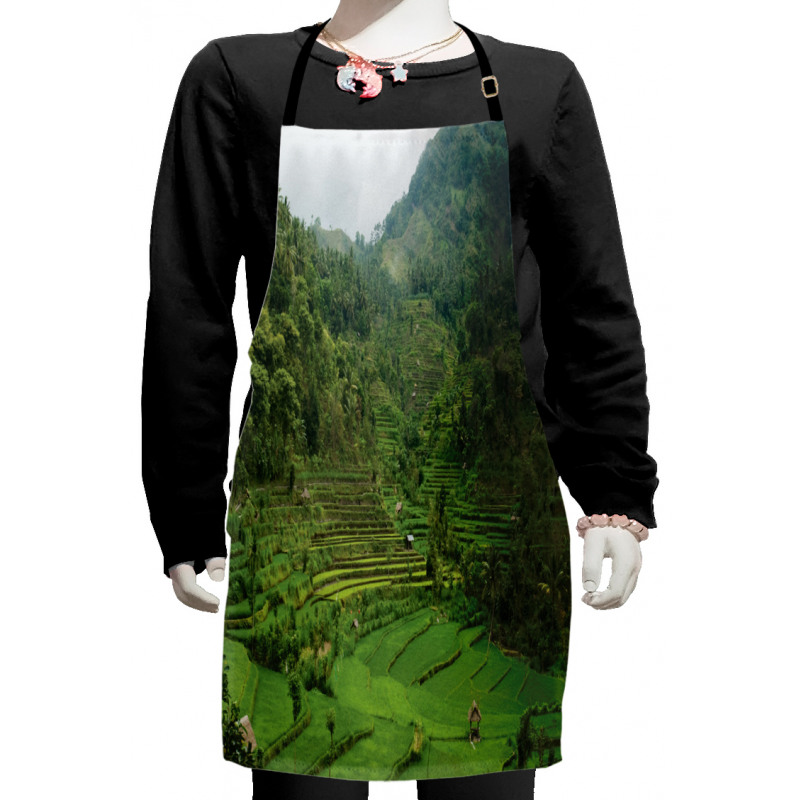 Rice Paddies Kids Apron