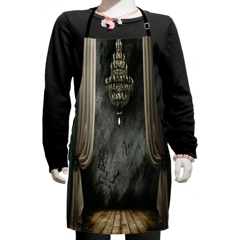 Dark Ball Room Chandelier Kids Apron