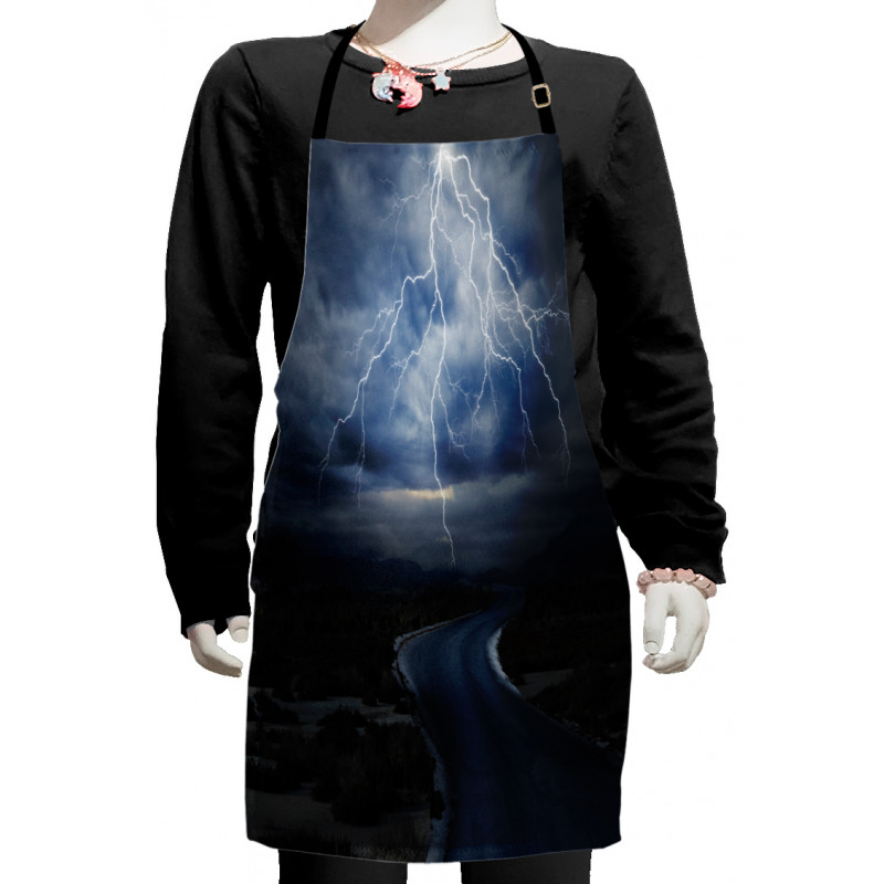 Thunderstorm over Road Kids Apron