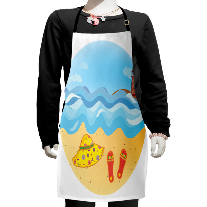 Minimal Doodle Ocean Kids Apron