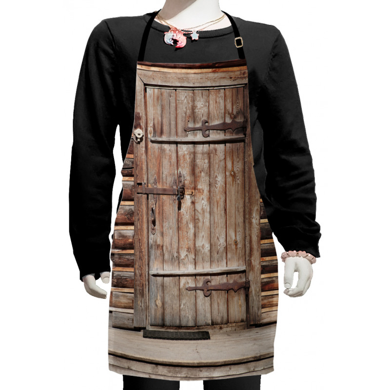 Timber Door Log House Kids Apron