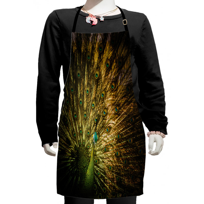 Exotic Dark Feathers Kids Apron