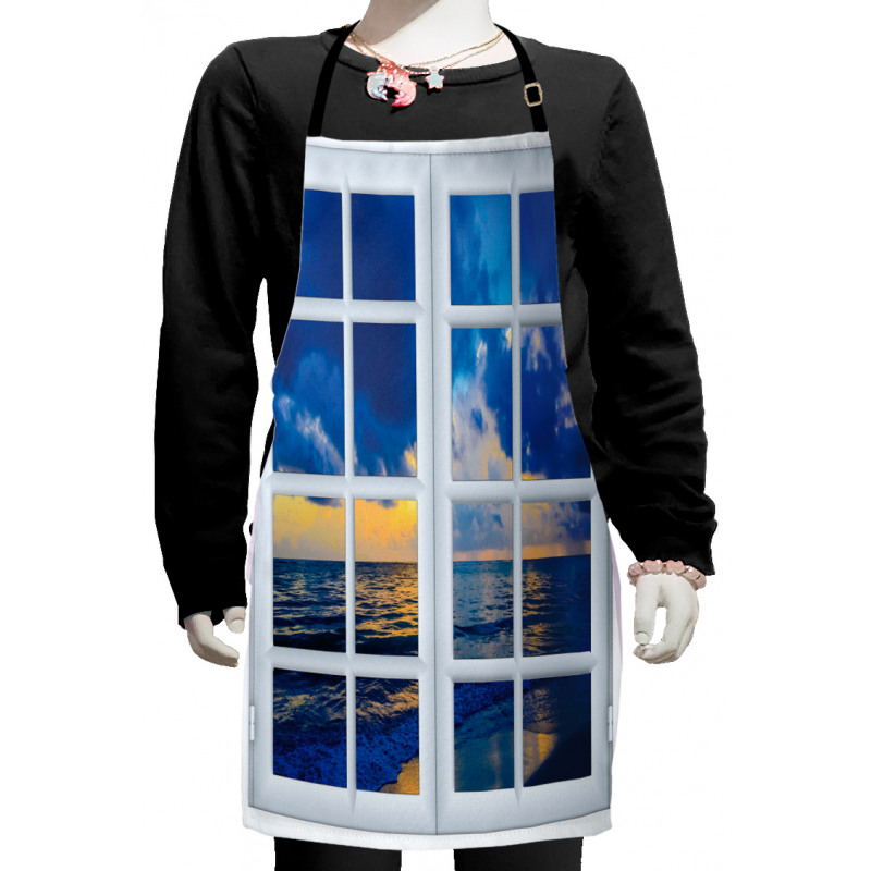 Sunset Sea Scenery Kids Apron