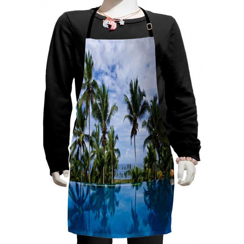 Infinity Pool Palm Kids Apron