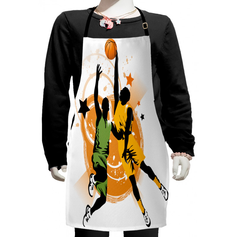 Basketball Players Art Kids Apron