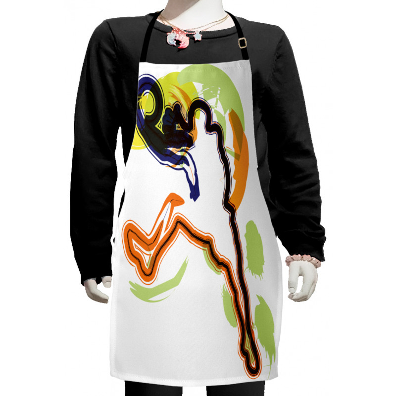 Man Playing Basketball Kids Apron