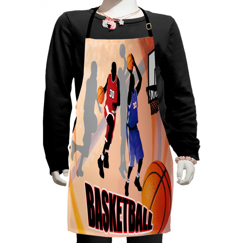 Vintage Basketball Art Kids Apron