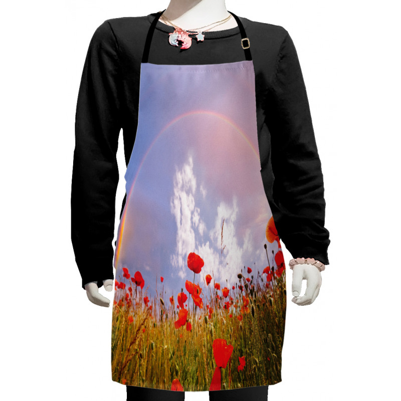 Poppy Flowers on Meadow Kids Apron