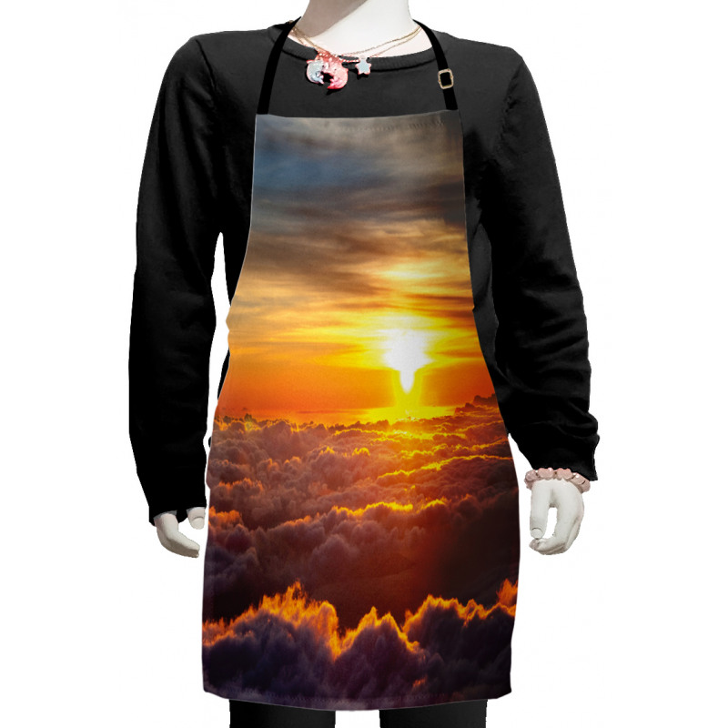 Sunset Scene on Clouds Kids Apron