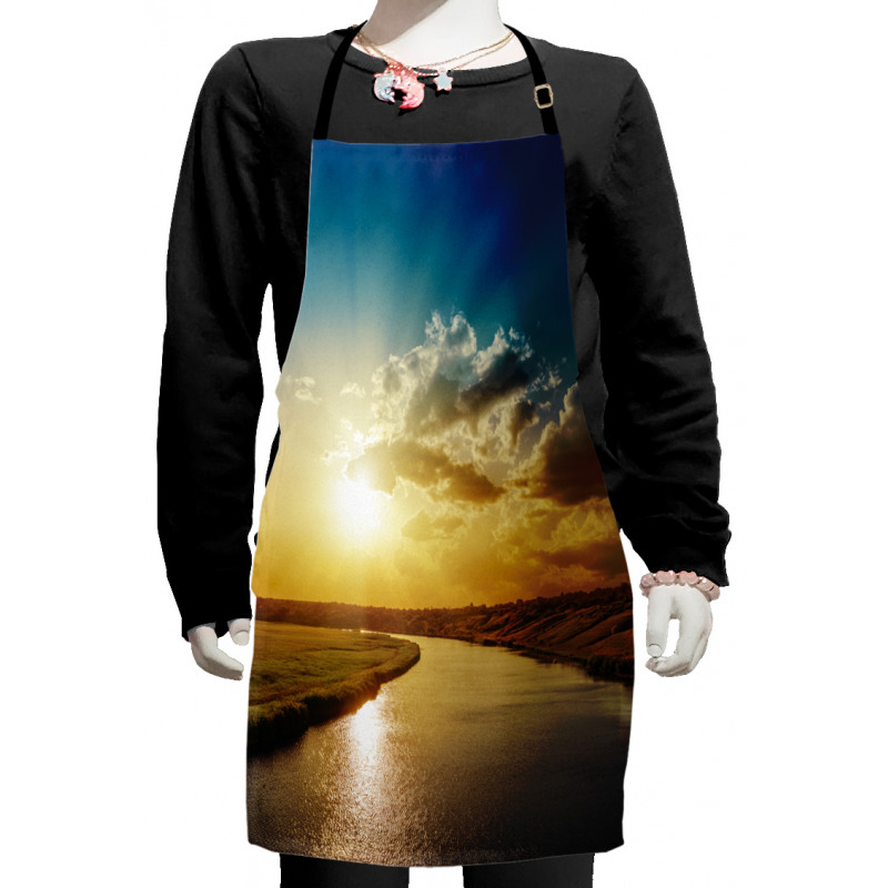 Dreamy Sunset on River Kids Apron