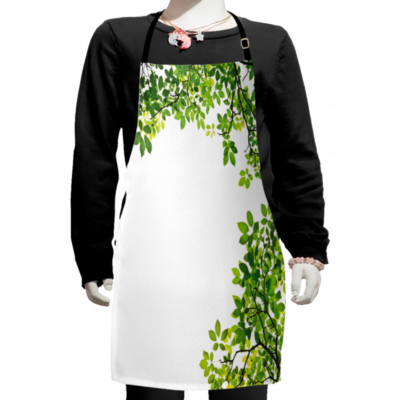 Fresh Branch with Leaves Kids Apron