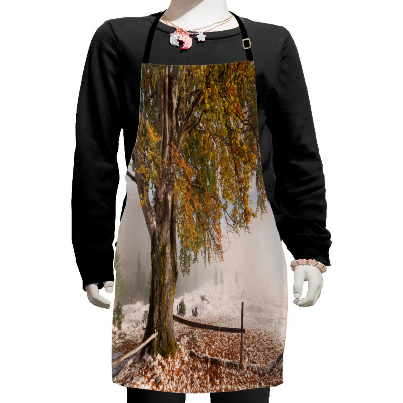 Snowy Nature Wintertime Kids Apron