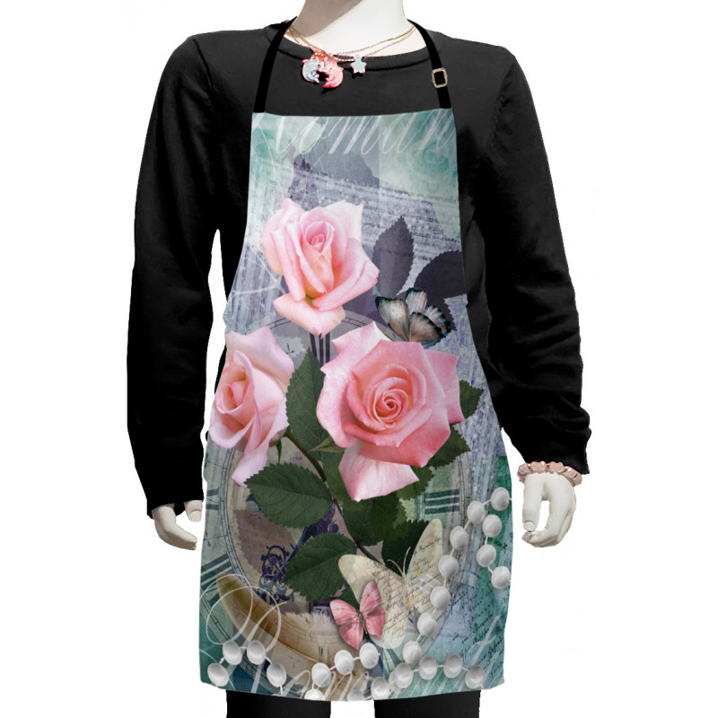 Vintage Rose Romance Kids Apron