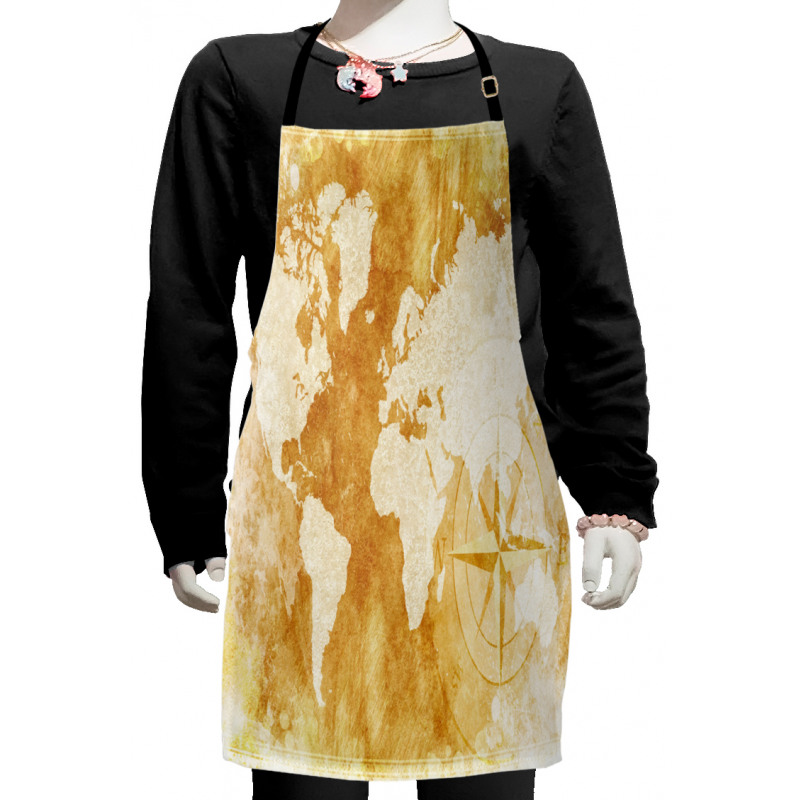 Old Fashioned World Map Kids Apron