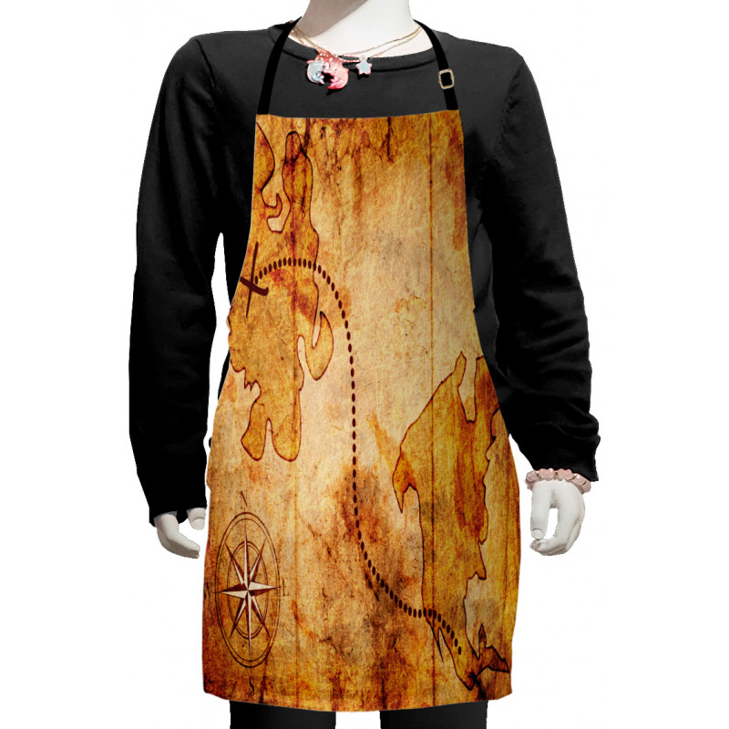 Treasure Map Compass Kids Apron