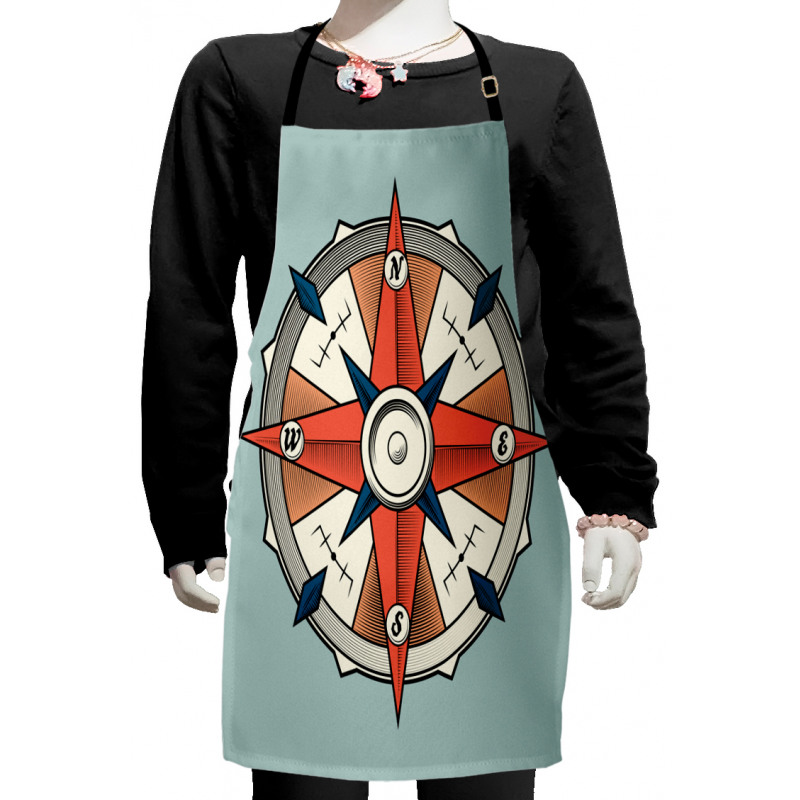 Cruise Compass Grunge Kids Apron