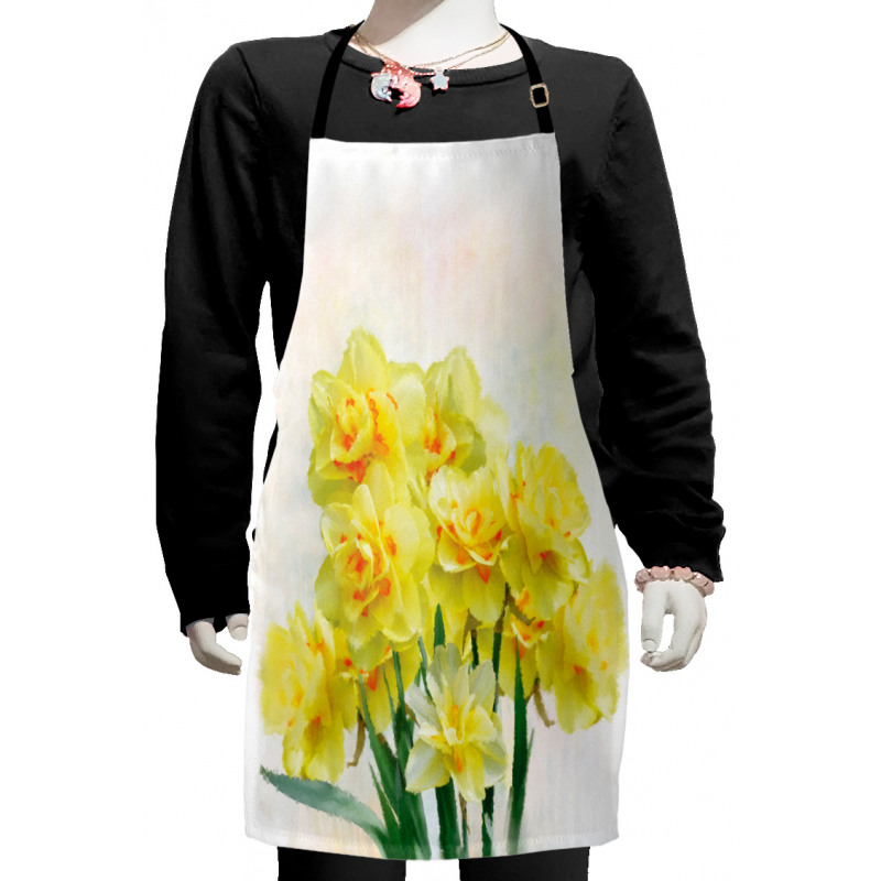 Paint of Daffodils Bouquet Kids Apron