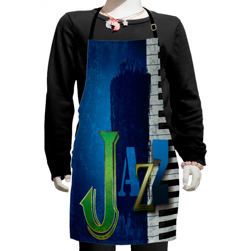 Jazz Music Keys Guitar Kids Apron