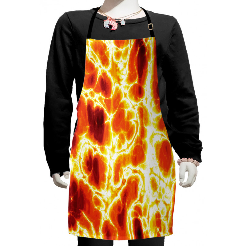 Hot Burning Lava Fire Kids Apron