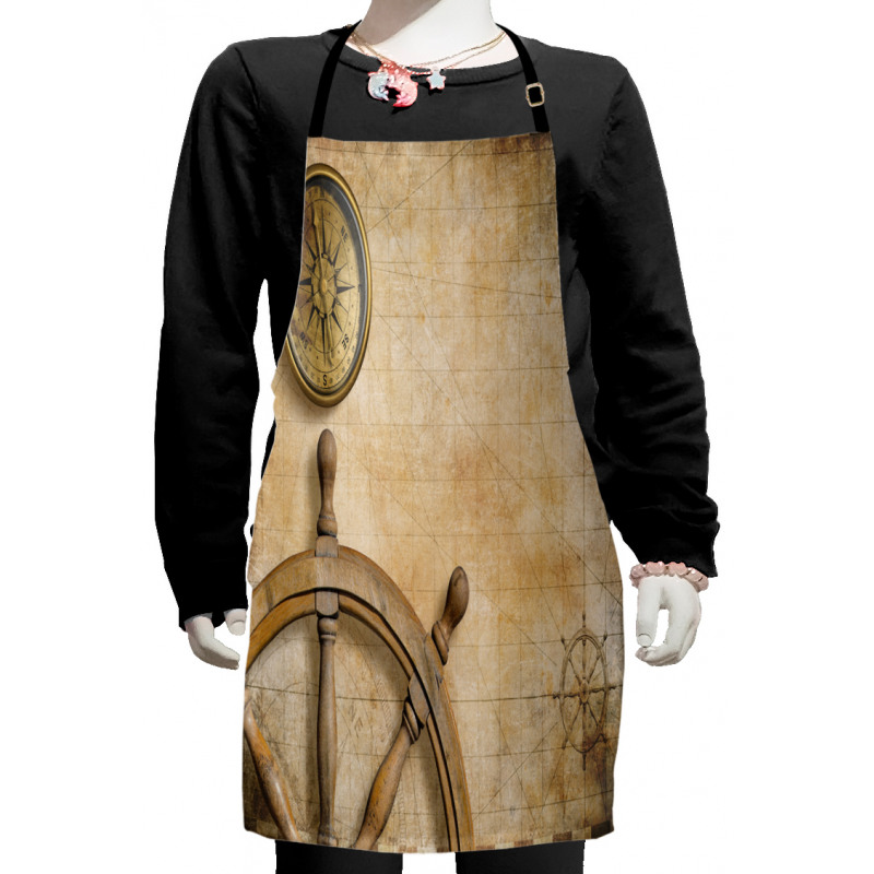 Wooden Wheel Compass Kids Apron