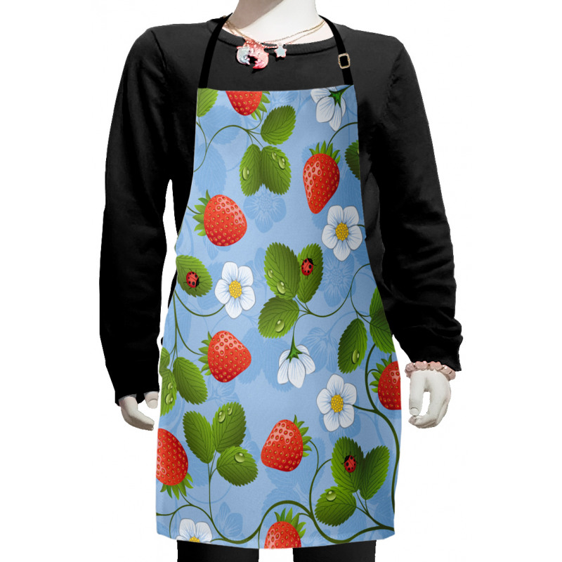 Strawberry Daisy Retro Kids Apron