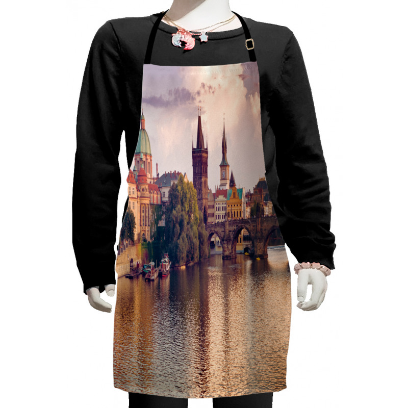 Prague River and Bridge Kids Apron