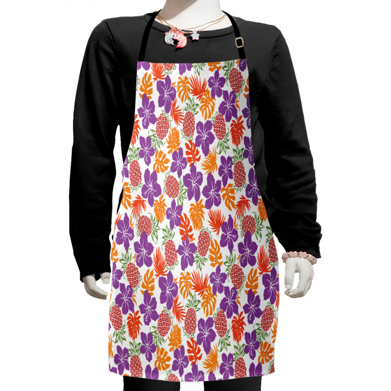 Tropical Hawaii Hibiscus Kids Apron