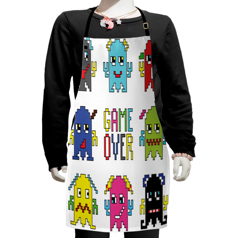 Pixel Robot Emotion Kids Apron