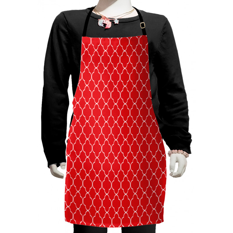 Royal Quatrefoil Motif Kids Apron