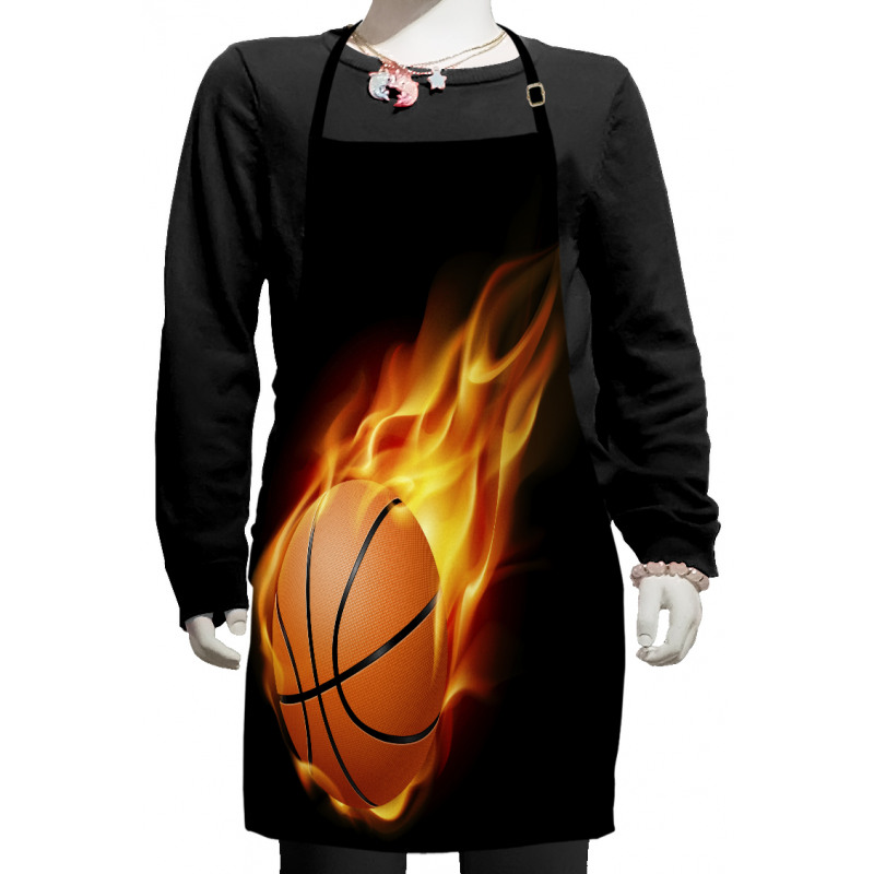 Basketball Fire Shoot Kids Apron