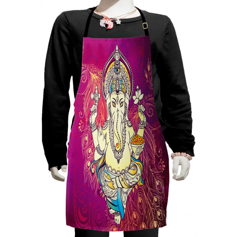 Folkloric Elephant Boho Kids Apron