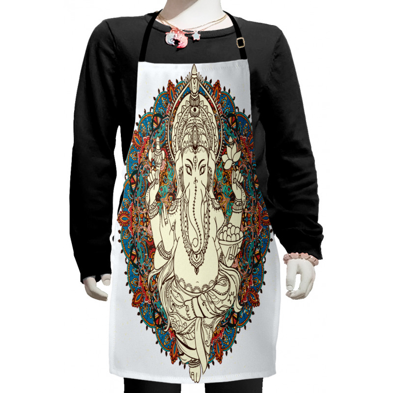 Asian Elephant Blossoms Kids Apron