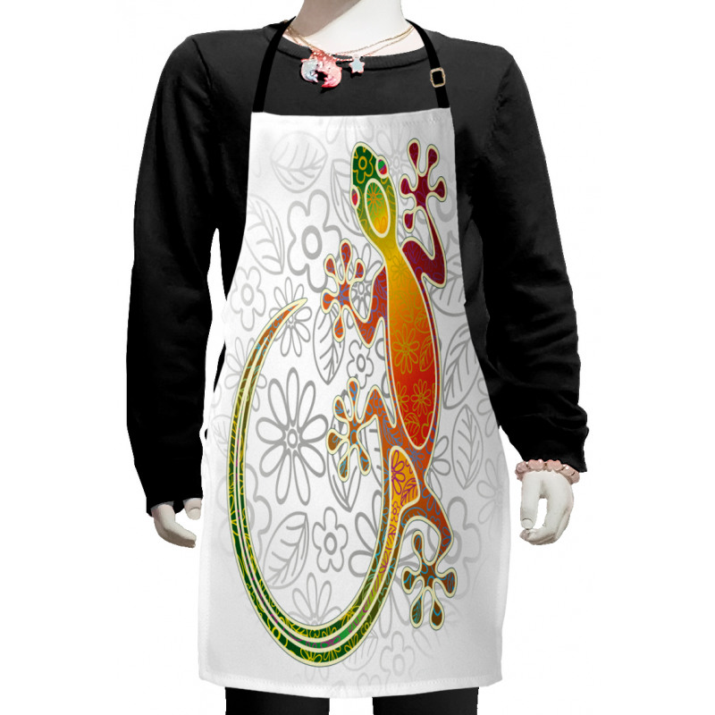 Art Frog Flowers Kids Apron