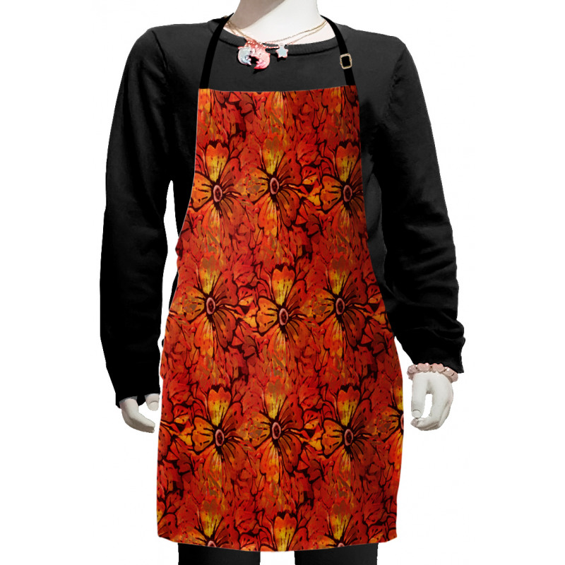 Grungy Flower Romantic Kids Apron