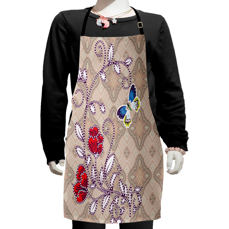 Blooming Flower Retro Kids Apron