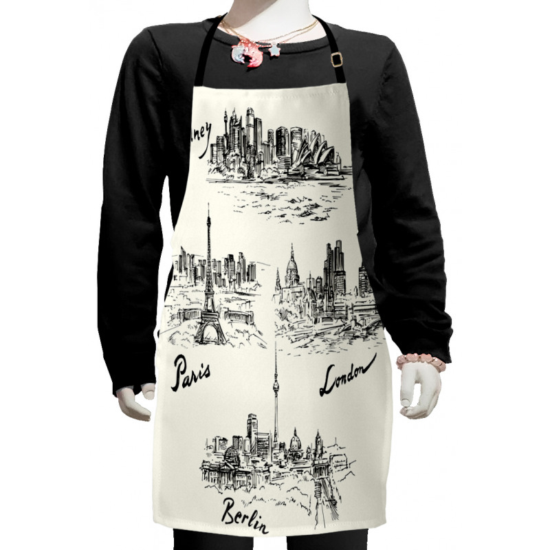 World's Famous Cities Kids Apron